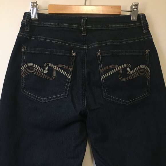 Santana Jeans Dark Navy Blue Denim Capri - Picture 6 of 14